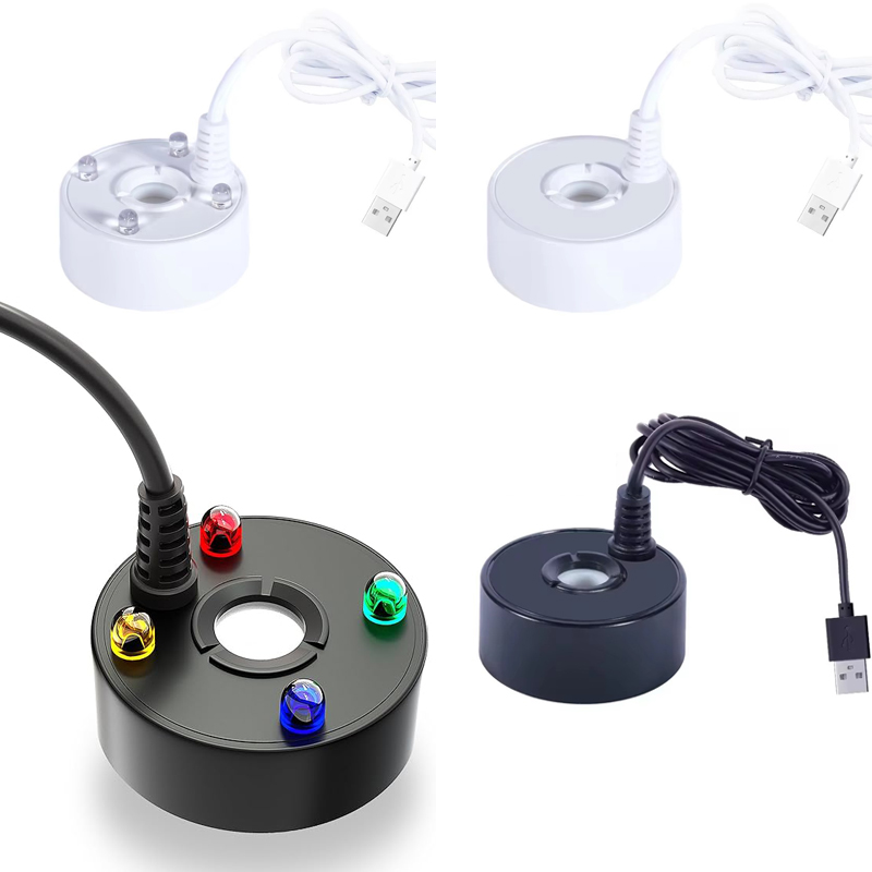 Terrarium Fogger Ultrasonic - USB 4LED Ultrasonic Mist Maker, Indoor